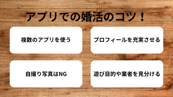 アプリ・サイトでの婚活をスムーズに進めるための4つのコツ